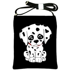 Cute Dalmatian Puppy  Shoulder Sling Bags by Valentinaart