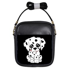 Cute Dalmatian Puppy  Girls Sling Bags by Valentinaart