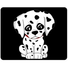 Cute Dalmatian Puppy  Fleece Blanket (medium)  by Valentinaart