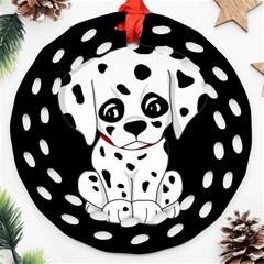 Cute Dalmatian Puppy  Round Filigree Ornament (two Sides) by Valentinaart