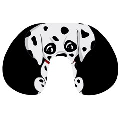 Cute Dalmatian Puppy  Travel Neck Pillows by Valentinaart