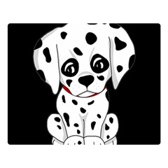 Cute Dalmatian Puppy  Double Sided Flano Blanket (large)  by Valentinaart