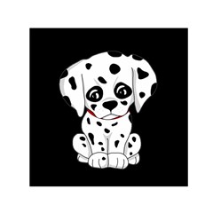 Cute Dalmatian Puppy  Small Satin Scarf (square) by Valentinaart