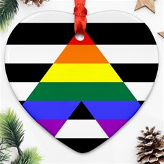 Straight Ally Flag Ornament (heart) by Valentinaart