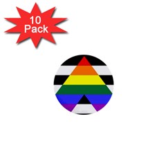 Straight Ally Flag 1  Mini Buttons (10 Pack)  by Valentinaart