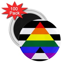 Straight Ally Flag 2 25  Magnets (100 Pack)  by Valentinaart