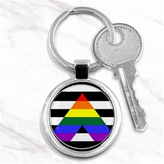 Straight Ally Flag Key Chains (round)  by Valentinaart