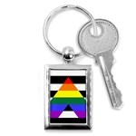 Straight Ally flag Key Chains (Rectangle)  Front