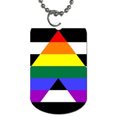 Straight Ally Flag Dog Tag (two Sides) by Valentinaart