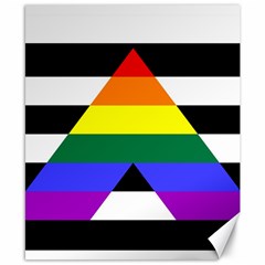 Straight Ally Flag Canvas 8  X 10  by Valentinaart