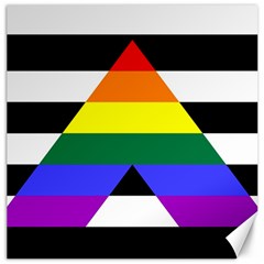 Straight Ally Flag Canvas 16  X 16   by Valentinaart