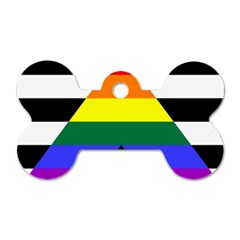 Straight Ally Flag Dog Tag Bone (two Sides) by Valentinaart