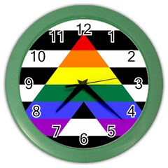 Straight Ally Flag Color Wall Clocks by Valentinaart