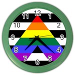 Straight Ally flag Color Wall Clocks Front