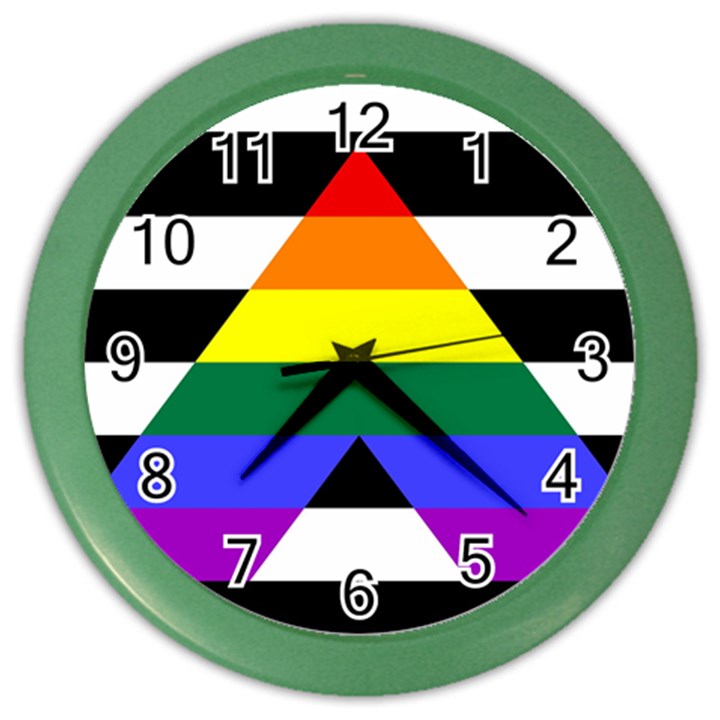 Straight Ally flag Color Wall Clocks