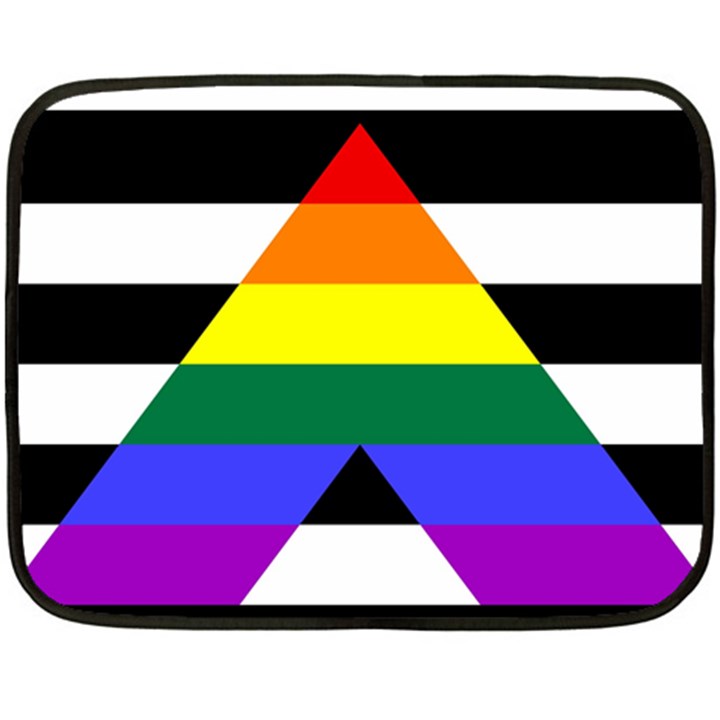 Straight Ally flag Double Sided Fleece Blanket (Mini) 