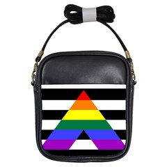 Straight Ally Flag Girls Sling Bags by Valentinaart