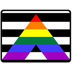 Straight Ally Flag Fleece Blanket (large)  by Valentinaart