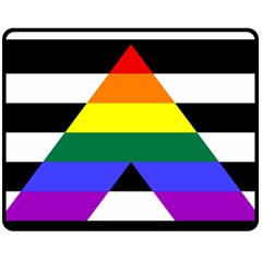 Straight Ally Flag Fleece Blanket (medium)  by Valentinaart