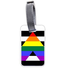 Straight Ally Flag Luggage Tags (one Side)  by Valentinaart