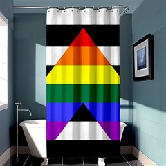 Straight Ally Flag Shower Curtain 36  X 72  (stall)  by Valentinaart