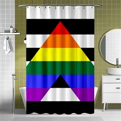 Straight Ally Flag Shower Curtain 48  X 72  (small)  by Valentinaart