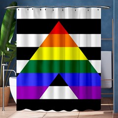 Straight Ally Flag Shower Curtain 60  X 72  (medium)  by Valentinaart