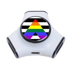 Straight Ally Flag 3-port Usb Hub by Valentinaart