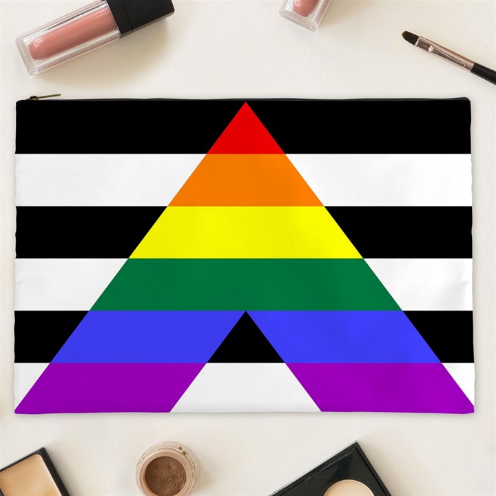 Straight Ally flag Cosmetic Bag (XXL) 