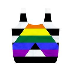 Straight Ally Flag Full Print Recycle Bags (m)  by Valentinaart