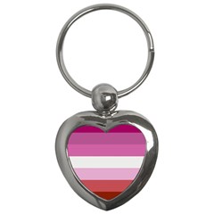 Lesbian Pride Flag Key Chains (heart)  by Valentinaart