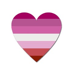 Lesbian Pride Flag Heart Magnet by Valentinaart