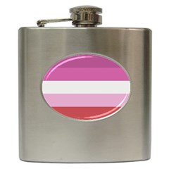 Lesbian Pride Flag Hip Flask (6 Oz) by Valentinaart