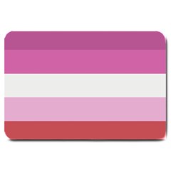 Lesbian Pride Flag Large Doormat  by Valentinaart