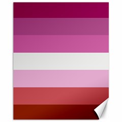 Lesbian Pride Flag Canvas 11  X 14   by Valentinaart