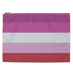 Lesbian Pride Flag Cosmetic Bag (xxl)  by Valentinaart