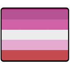 Lesbian Pride Flag Double Sided Fleece Blanket (medium)  by Valentinaart