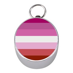 Lesbian Pride Flag Mini Silver Compasses by Valentinaart