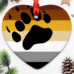 Bear Pride Flag Ornament (heart) by Valentinaart