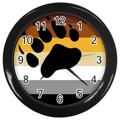 Bear Pride Flag Wall Clocks (black) by Valentinaart