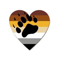 Bear Pride Flag Heart Magnet by Valentinaart