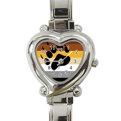 Bear Pride Flag Heart Italian Charm Watch by Valentinaart