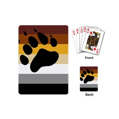 Bear Pride Flag Playing Cards (mini)  by Valentinaart