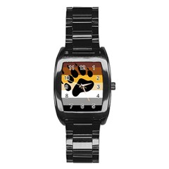 Bear Pride Flag Stainless Steel Barrel Watch by Valentinaart