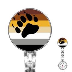 Bear Pride Flag Stainless Steel Nurses Watch by Valentinaart