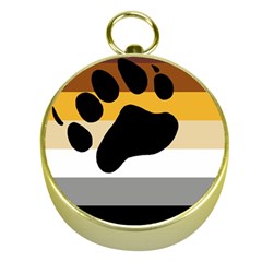 Bear Pride Flag Gold Compasses by Valentinaart