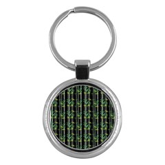 Bamboo Pattern Key Chains (round)  by ValentinaDesign