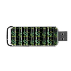 Bamboo Pattern Portable Usb Flash (two Sides) by ValentinaDesign