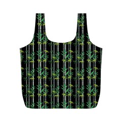 Bamboo Pattern Full Print Recycle Bags (m)  by ValentinaDesign