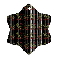 Bamboo Pattern Ornament (snowflake) by ValentinaDesign